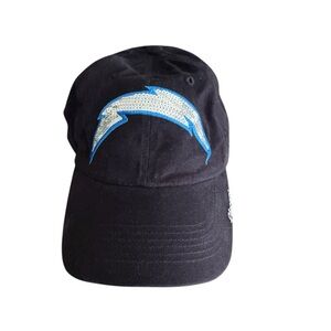 ’47 Brand NFL Chargers Sequin Logo Hat Navy Adjustable Baseball Cap